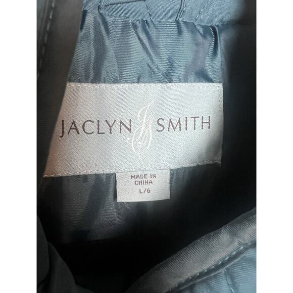 Jaclyn Smith Women's Blue Full Snap Quilted Vest Size Large Mock Neck Zip Pocket - Picture 4 of 9